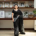 Handcrafted Cotton Batik Saree 2610- Black and White Saree
