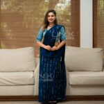 Handcrafted Cotton Batik Saree 2633 - Blue Saree