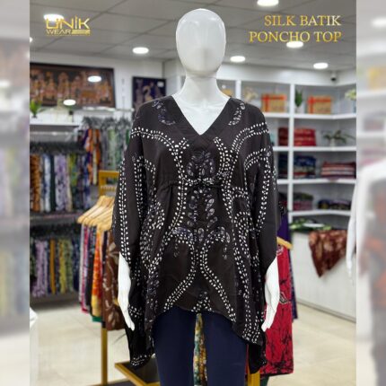 Silk Batik Poncho Top - BP02